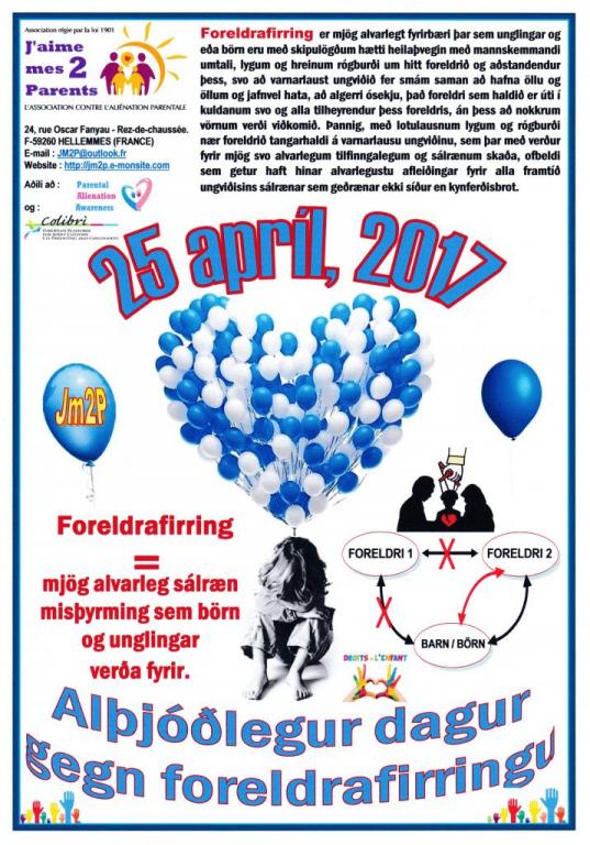 Affiche de l'opération Ballons du 25 avril 2017 - version islandaise