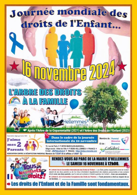 L'arbre des Droits à la Famille - 16 Novembre 2024 - Affiche