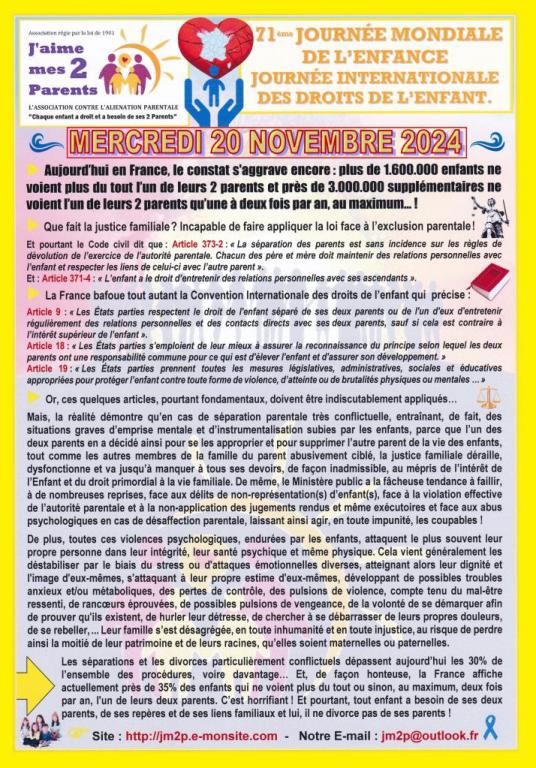 AFFICHE 20 NOVEMBRE 2024 - Droits de l'Enfant