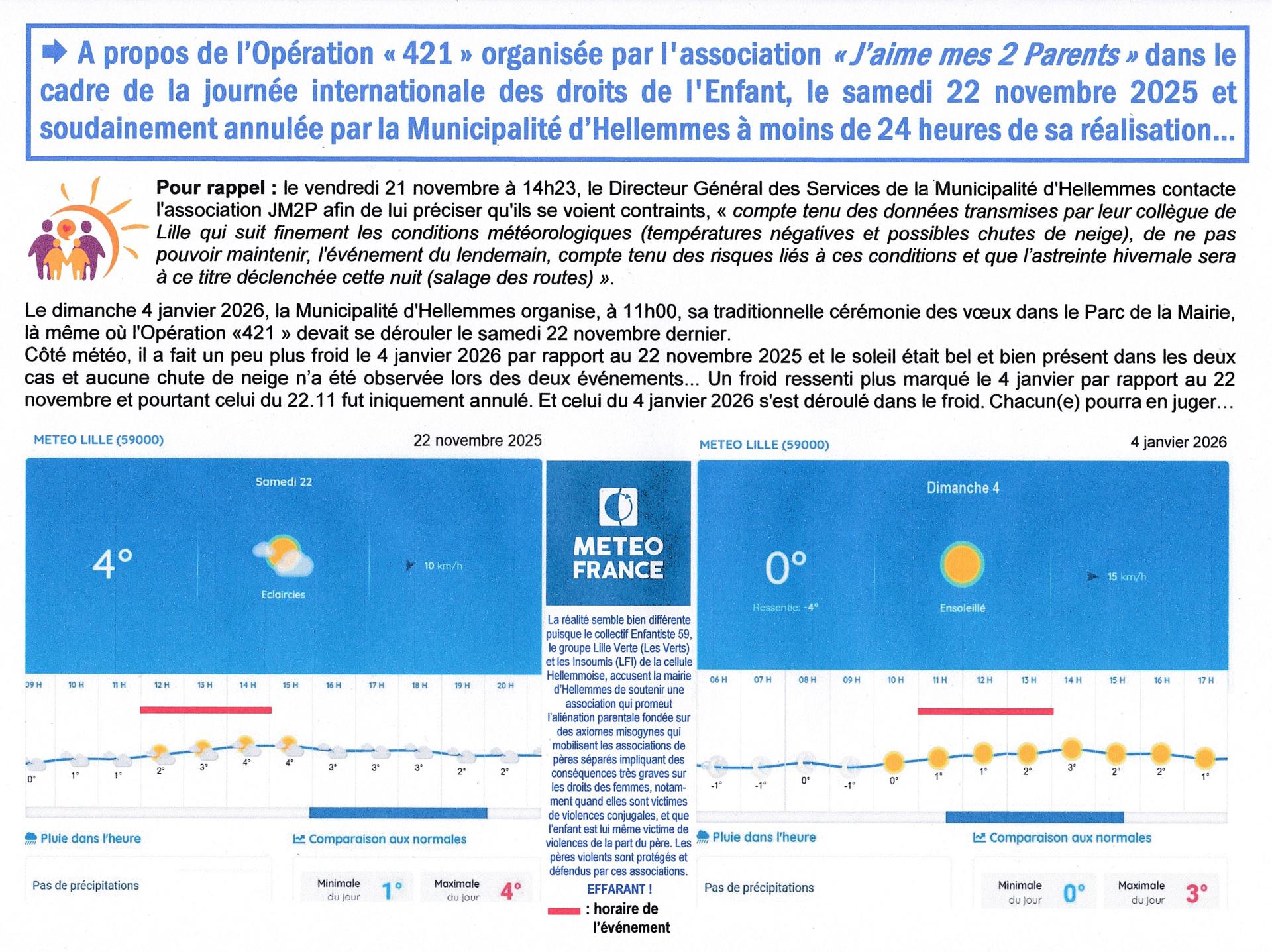 A propos du 22 novembre 2025 et du 4 janvier 2026