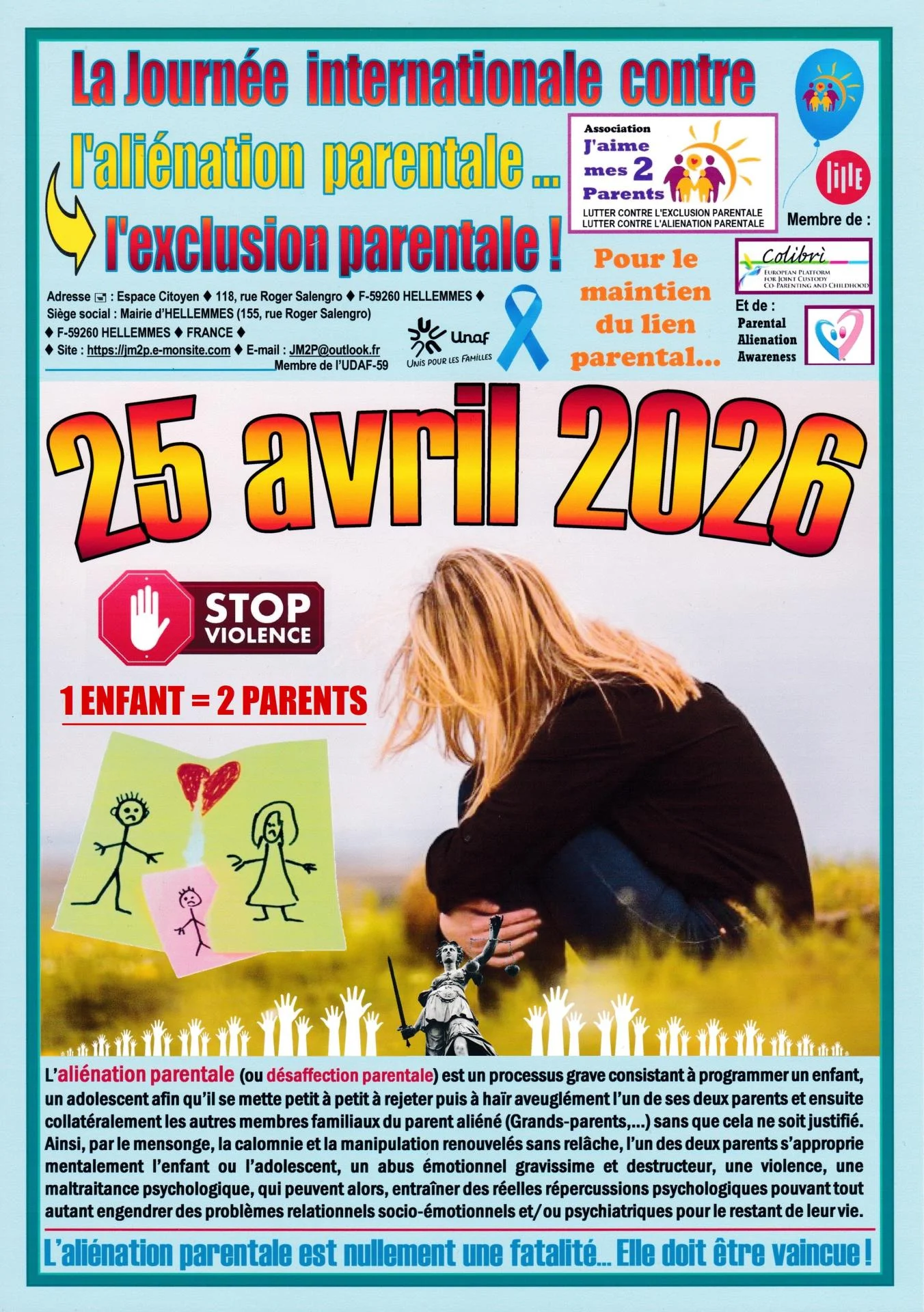 Journée internationale contre l'exclusion parentale, contre l'instrumentalisation des enfants
