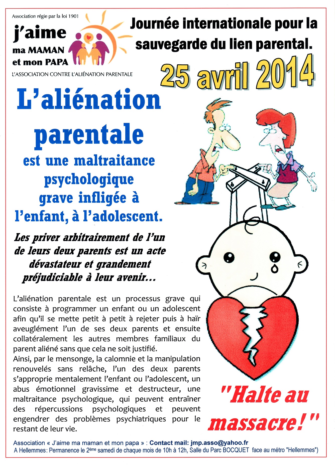 Affiche asso pour 25 04 2014