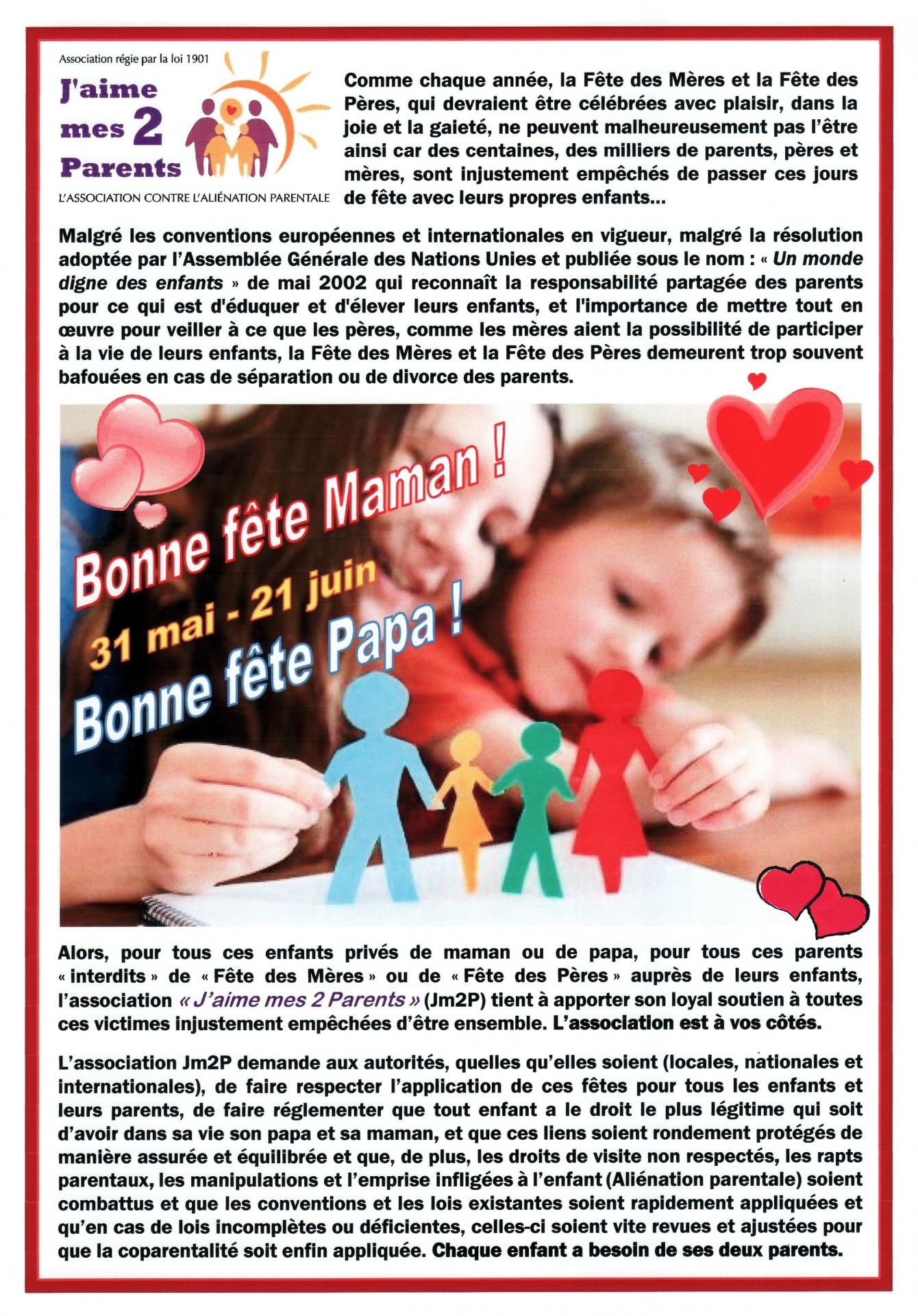Fete des meres et des peres 2015