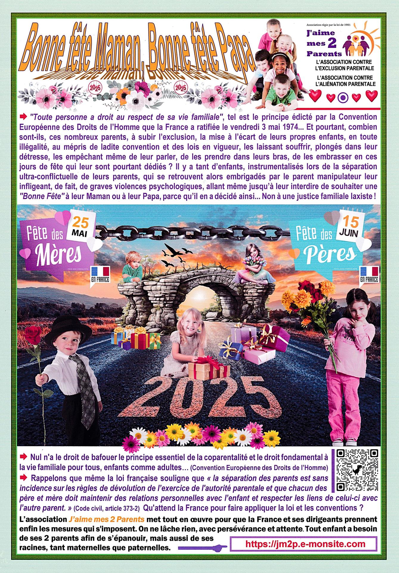 Fete des meres et des peres 2025 revu