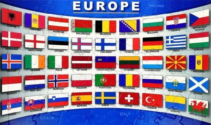 Puzzle drapeau de l europe avec pays jouet enfa